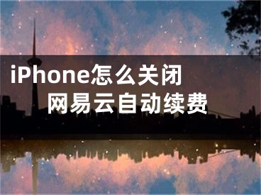 iPhone怎么關(guān)閉網(wǎng)易云自動續(xù)費