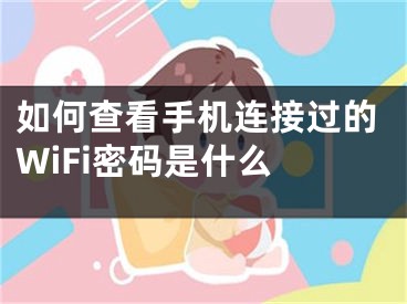 如何查看手機連接過的WiFi密碼是什么 