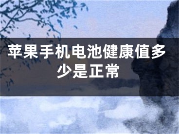 蘋(píng)果手機(jī)電池健康值多少是正常