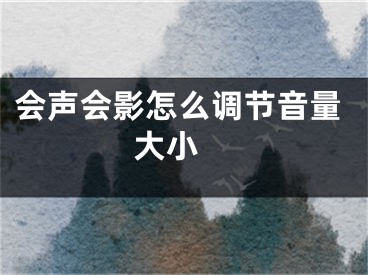 會(huì)聲會(huì)影怎么調(diào)節(jié)音量大小 