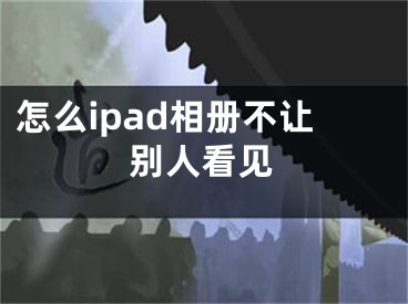 怎么ipad相冊不讓別人看見