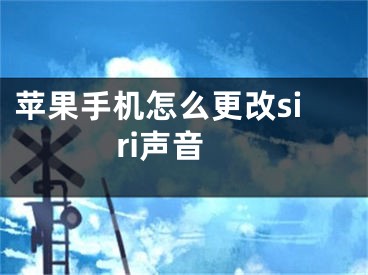 蘋果手機(jī)怎么更改siri聲音