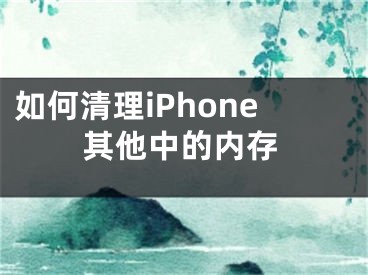 如何清理iPhone其他中的內(nèi)存