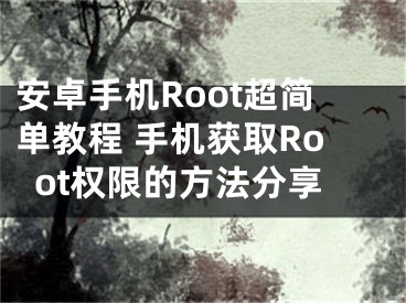 安卓手機(jī)Root超簡(jiǎn)單教程 手機(jī)獲取Root權(quán)限的方法分享