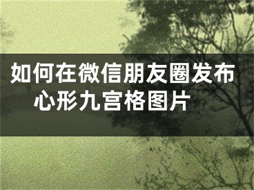 如何在微信朋友圈發(fā)布心形九宮格圖片 