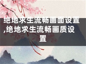 絕地求生流暢畫面設(shè)置,絕地求生流暢畫質(zhì)設(shè)置