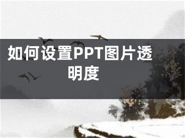 如何設(shè)置PPT圖片透明度 