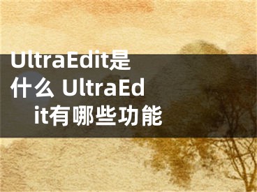 UltraEdit是什么 UltraEdit有哪些功能 