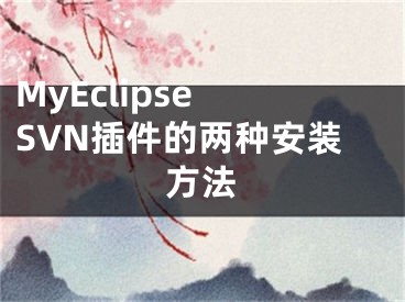 MyEclipse SVN插件的兩種安裝方法