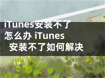 iTunes安裝不了怎么辦 iTunes安裝不了如何解決 