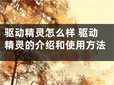 驅(qū)動(dòng)精靈怎么樣 驅(qū)動(dòng)精靈的介紹和使用方法