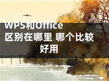 WPS和Office區(qū)別在哪里 哪個比較好用 