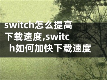 switch怎么提高下載速度,switch如何加快下載速度