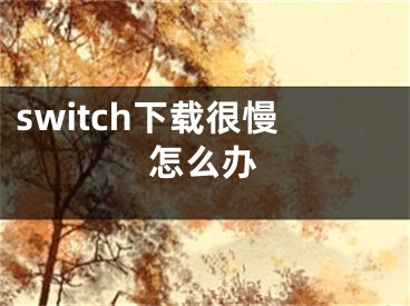 switch下載很慢怎么辦