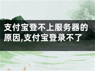 支付寶登不上服務(wù)器的原因,支付寶登錄不了