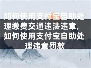 如何使用支付寶自助處理繳費交通違法違章,如何使用支付寶自助處理違章罰款