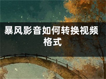 暴風(fēng)影音如何轉(zhuǎn)換視頻格式