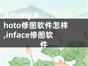 Affinity Photo修圖軟件怎樣,inface修圖軟件