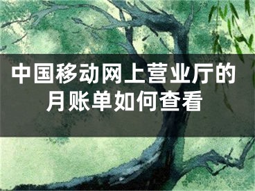 中國移動網(wǎng)上營業(yè)廳的月賬單如何查看