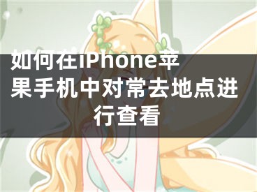 如何在iPhone蘋果手機中對常去地點進行查看