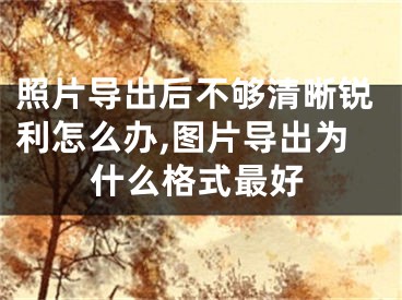 照片導(dǎo)出后不夠清晰銳利怎么辦,圖片導(dǎo)出為什么格式最好