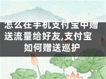 怎么在手機(jī)支付寶中贈(zèng)送流量給好友,支付寶如何贈(zèng)送巡護(hù)