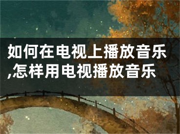 如何在電視上播放音樂,怎樣用電視播放音樂