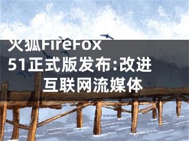 火狐FireFox 51正式版發(fā)布:改進(jìn)互聯(lián)網(wǎng)流媒體