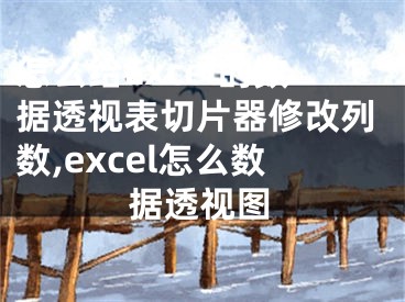 怎么給Excel的數(shù)據(jù)透視表切片器修改列數(shù),excel怎么數(shù)據(jù)透視圖