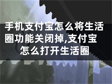 手機支付寶怎么將生活圈功能關(guān)閉掉,支付寶怎么打開生活圈