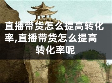 直播帶貨怎么提高轉(zhuǎn)化率,直播帶貨怎么提高轉(zhuǎn)化率呢