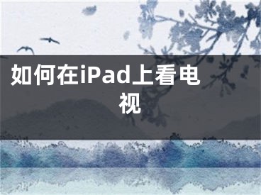 如何在iPad上看電視