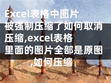 Excel表格中圖片被強制壓縮了如何取消壓縮,excel表格里面的圖片全部是原圖,如何壓縮