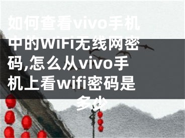 如何查看vivo手機(jī)中的WiFi無線網(wǎng)密碼,怎么從vivo手機(jī)上看wifi密碼是多少