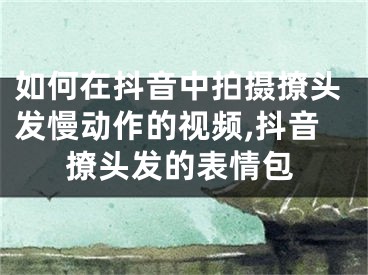 如何在抖音中拍攝撩頭發(fā)慢動作的視頻,抖音撩頭發(fā)的表情包