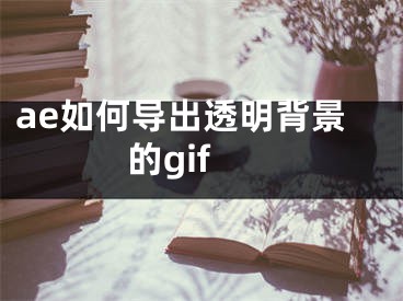 ae如何導(dǎo)出透明背景的gif