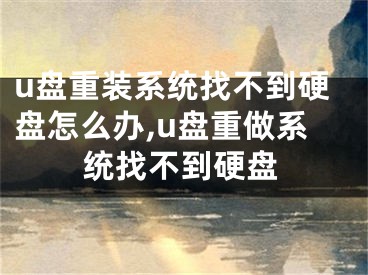 u盤重裝系統(tǒng)找不到硬盤怎么辦,u盤重做系統(tǒng)找不到硬盤