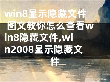 win8顯示隱藏文件 圖文教你怎么查看win8隱藏文件,win2008顯示隱藏文件