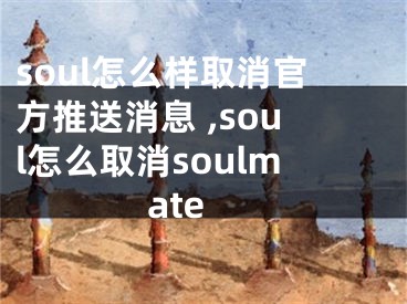 soul怎么樣取消官方推送消息 ,soul怎么取消soulmate