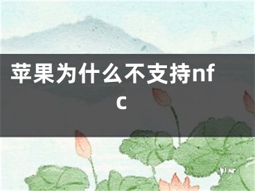 蘋果為什么不支持nfc