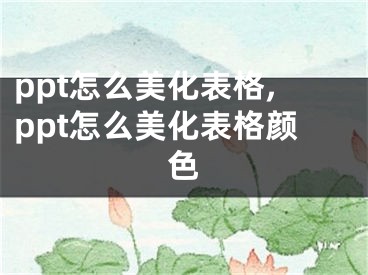 ppt怎么美化表格,ppt怎么美化表格顏色