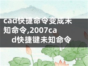 cad快捷命令變成未知命令,2007cad快捷鍵未知命令