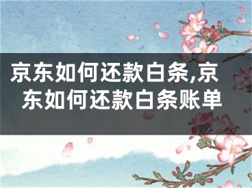 京東如何還款白條,京東如何還款白條賬單