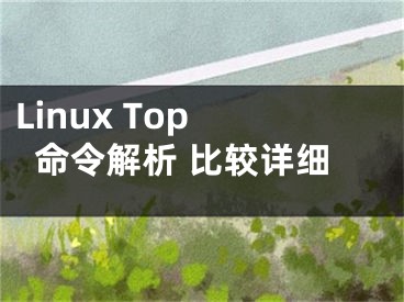 Linux Top 命令解析 比較詳細(xì)