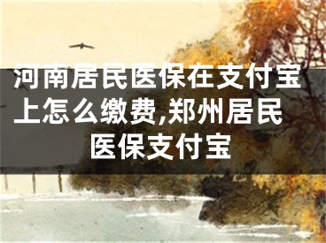 河南居民醫(yī)保在支付寶上怎么繳費,鄭州居民醫(yī)保支付寶