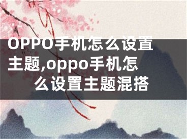 OPPO手機(jī)怎么設(shè)置主題,oppo手機(jī)怎么設(shè)置主題混搭