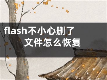 flash不小心刪了文件怎么恢復(fù)