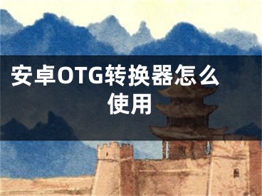 安卓OTG轉換器怎么使用