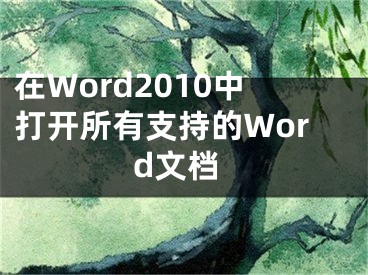 在Word2010中打開所有支持的Word文檔