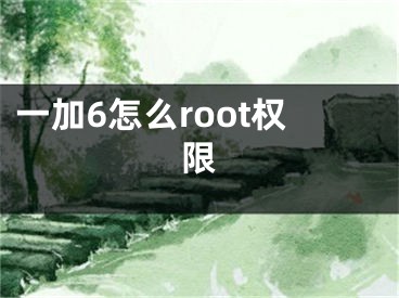 一加6怎么root權(quán)限